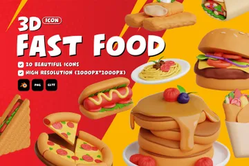 Fast Food 3D Icon Pack