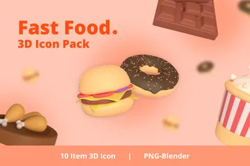 Fast Food 3D Icon Pack