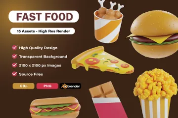 Fast Food 3D Icon Pack