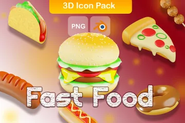 Fast Food 3D Icon Pack