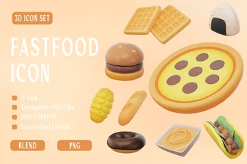 Fast Food 3D Icon Pack