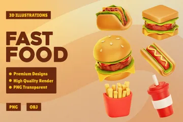 Fast Food 3D Icon Pack