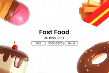 Fast Food 3D Icon Pack