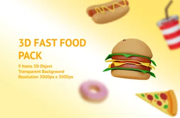 Fast Food 3D Illustration Pack