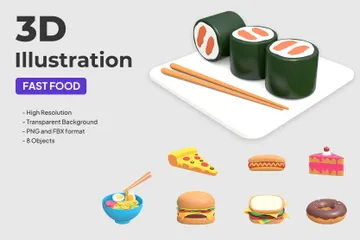 Fast Food 3D Illustration Pack