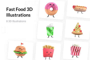 Fast Food 3D Illustration Pack