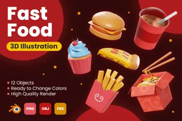 Fast Food 3D Illustration Pack