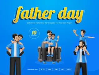 Father’s Day 3D Illustration Pack