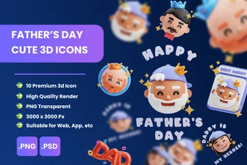 Father's Day 3D Illustration Pack