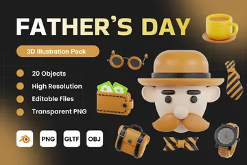 Father's Day 3D Icon Pack