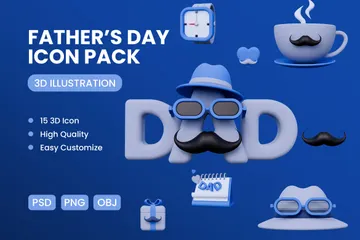 Father's Day 3D Icon Pack