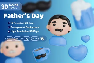 Father's Day 3D Icon Pack