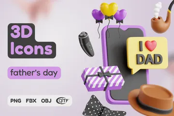 Fathers Day 3D Icon Pack