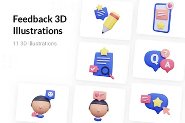 Feedback 3D Illustration Pack