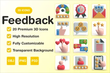 Feedback 3D Icon Pack