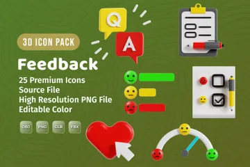 Feedback 3D Icon Pack