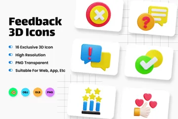 Feedback 3D Icon Pack