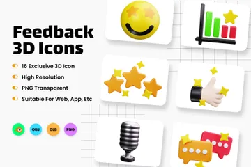 Feedback 3D Icon Pack