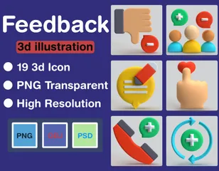 Feedback 3D Icon Pack