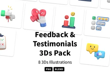 Feedback & Testimonials 3D Icon Pack