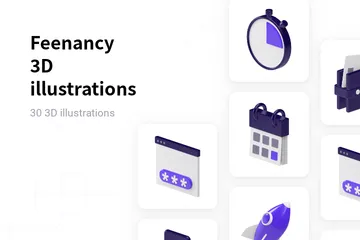 Feenancy Isometric 3D Illustration Pack