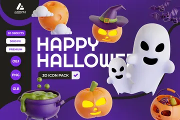 Feliz Halloween Paquete de Icon 3D