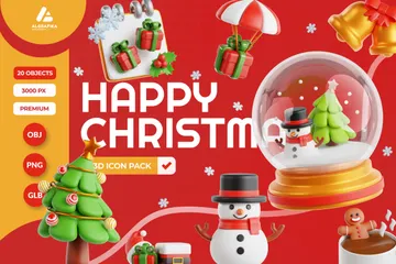 Feliz dia de Natal Pacote de Icon 3D