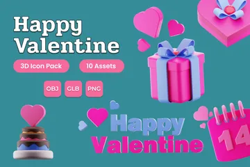 Feliz San Valentin Paquete de Icon 3D