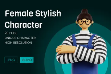 Female Stylish 3D Illustration Pack