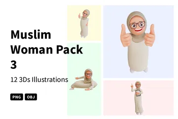 Pack Femme Musulmane 3 3D Illustration Pack