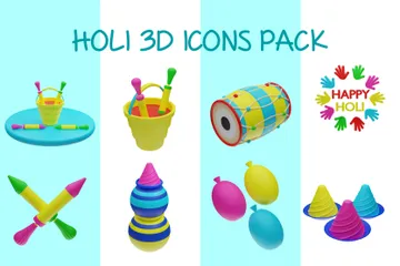 Holi Pacote de Icon 3D