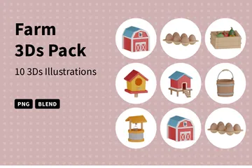 Ferme Pack 3D Icon