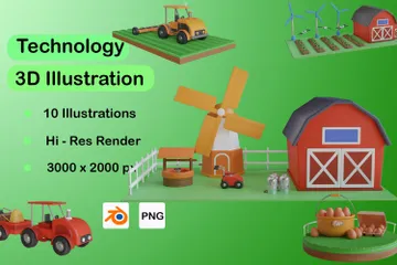 Ferme Pack 3D Illustration