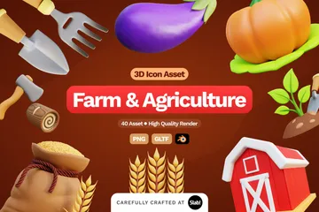 Ferme et agriculture Pack 3D Icon