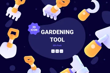 Ferramenta de jardinagem Pacote de Icon 3D