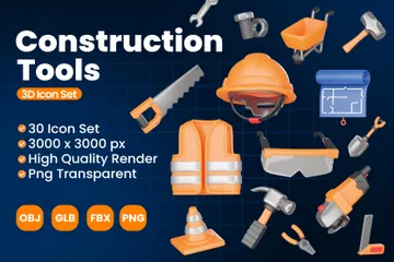 Ferramentas de construção Pacote de Icon 3D