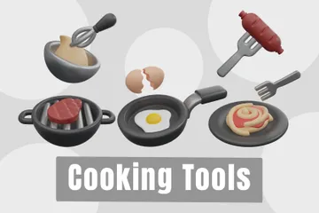 Ferramentas de cozinha Pacote de Icon 3D