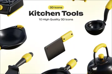 Utensílios de cozinha Pacote de Icon 3D