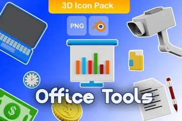 Ferramentas de escritório Pacote de Icon 3D