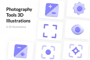 Ferramentas de fotografia Pacote de Icon 3D