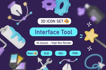 Ferramentas de interface de design Pacote de Icon 3D