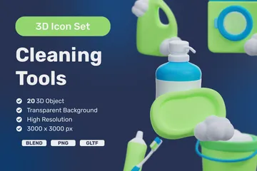 Ferramentas de limpeza Pacote de Icon 3D