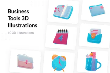 Ferramentas de negócios Pacote de Illustration 3D