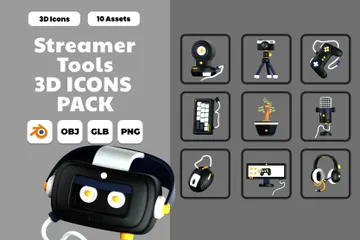 Ferramentas de Streamer Pacote de Icon 3D