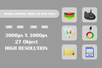 Ferramentas gráficas de design Pacote de Icon 3D