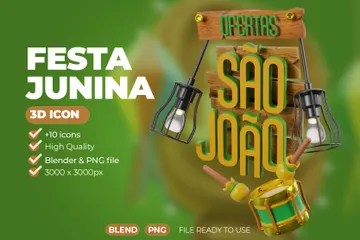 Festa Junina 3D Icon Pack
