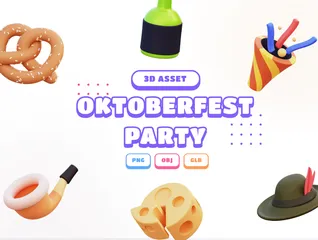 Festa da Oktoberfest Pacote de Icon 3D