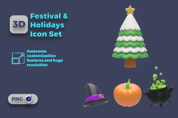 Festival 3D Illustration Pack