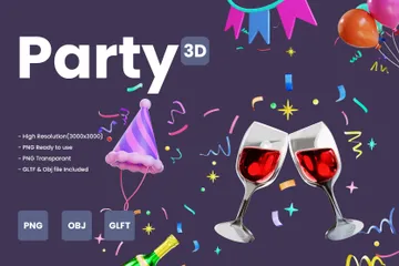 Faire la fête Pack 3D Icon