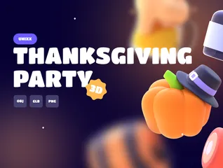 Fête de Thanksgiving Pack 3D Icon